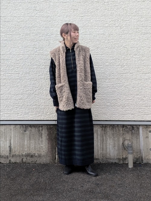 セール】ハーフジップポロワンピース（ワンピース）｜ITEMS