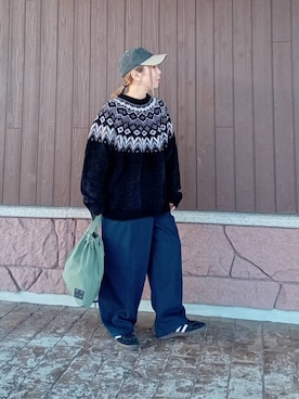 「冬の差し色コーデ」｜tanakaさん（レディース・150cm）の冬コーディネート