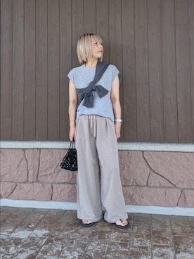 「秋服」｜「アイテム（ベスト）」を使った、tanakaさん（レディース・150cm）の秋コーディネート