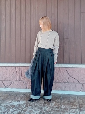 「イチ推しデニムコーデ」｜tanakaさん（レディース・150cm）の冬コーディネート