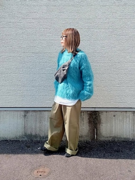 「ITEMS URBANRESEARCH（アイテムズ アーバンリサーチ）のアイテム（チノパンツ）」を使った、tanakaさん（レディース・150cm）の秋コーディネート