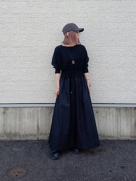 「お出かけスタイル」｜「アイテム（ワンピース/ドレス）」を使った、tanakaさん（レディース・150cm）の春コーディネート