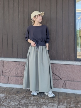 「SMELLY（スメリー）のアイテム（帽子）」を使った、tanakaさん（レディース・150cm）の春コーディネート