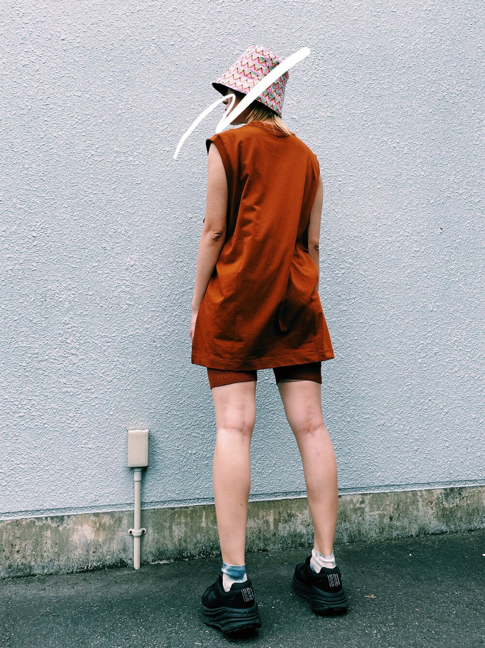 「UNIQLO、mameqlo、ZARA」｜「UNIQLOのアイテム（Tシャツ/カットソー、ブラウン系）」を使った、Chinkkarinさん（レディース・165cm）の夏コーディネートの1枚目の写真
