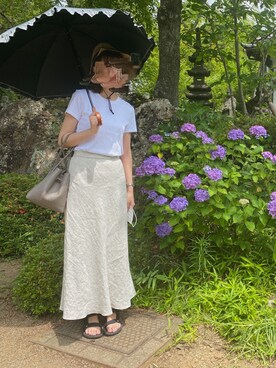 「VASIC（ヴァジック）のアイテム（トートバッグ）」を使った、___2708gさん（レディース・169cm）の夏コーディネート