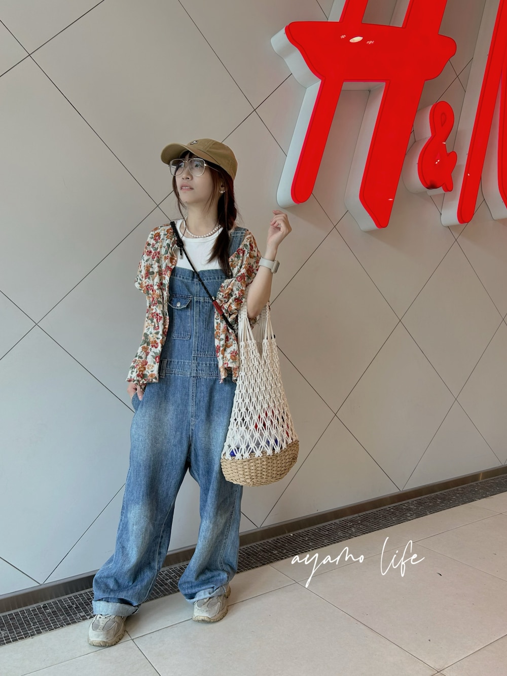 「ootd、夏コーデ」｜「Samansa Mos2のアイテム（サロペット/オーバーオール、ブルー系）」を使った、ドドちゃんさん（レディース・148cm）の夏コーディネートの1枚目の写真