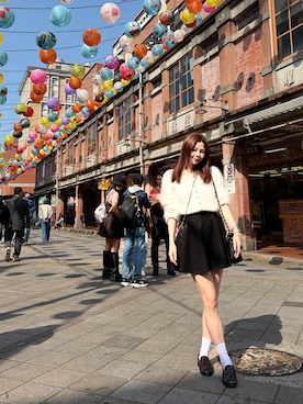 「CLANE（クラネ）のアイテム（トップス）」を使った、Elsaさん（レディース・161cm）の春コーディネート