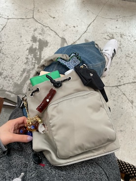 「THEATRE PRODUCTS（シアタープロダクツ）のアイテム（ショルダーバッグ）」を使った、なおさん（レディース・155cm）の春コーディネート