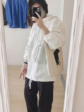 「MANUAL ALPHABET（マニュアル アルファベット）のアイテム」を使った、momoyoさん（レディース・158cm）の秋コーディネート