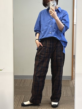 「MANUAL ALPHABET（マニュアル アルファベット）のアイテム」を使った、momoyoさん（レディース・159cm）の春コーディネート