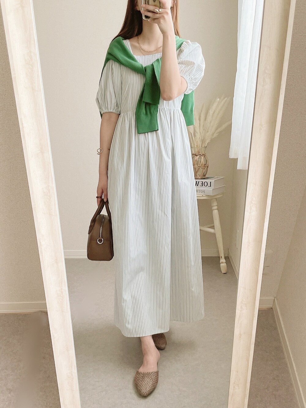 スクエアネック ワンピース Aライン シフォン 夏コーデ a00bef4af675d556b115d66f36a90e
