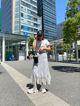「ごきげんウィーク」｜「アイテム（スカート）」を使った、さゆみさん（レディース・163cm）の春コーディネート