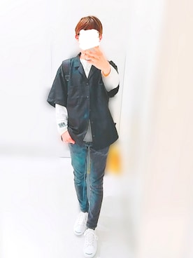 「アイテム（ピアス（片耳用））」を使った、hiroさん（メンズ・165cm）の春コーディネート