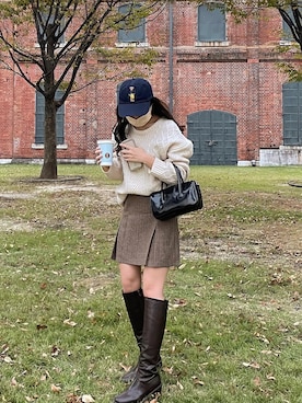 「at12:03（アットイチニーゼロサン）のアイテム」を使った、なちさん（レディース・152cm）の秋コーディネート