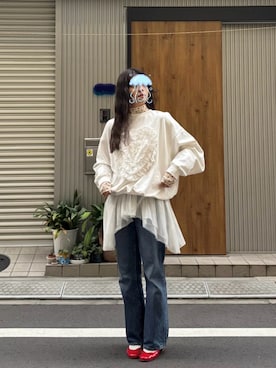 「アイテム（バレエシューズ）」を使った、くらげ🪼さん（レディース・154cm）の秋コーディネート