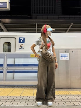 「アイテム（ヘッドフォン/イヤホン）」を使った、くらげ🪼さん（レディース・154cm）の秋コーディネート
