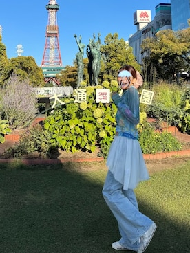 「アイテム（シュシュ）」を使った、くらげ🪼さん（レディース・154cm）の秋コーディネート