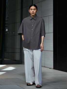 「カットオフ」｜「アイテム（サンダル）」を使った、takumi okamotoさん（メンズ・168cm）の春コーディネート