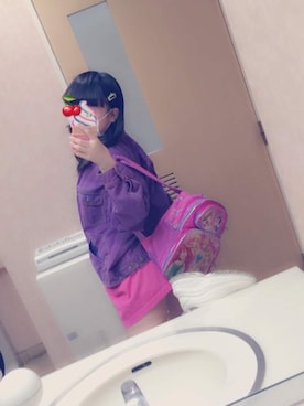 「アイテム（デニムジャケット）」を使った、𝐚𝐲𝐚𝐧𝐨さん（レディース・153cm）の春コーディネート