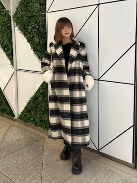 「アイテム（ステンカラーコート）」を使った、ななみんさん（レディース・158cm）の秋コーディネート