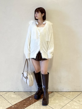 「アイテム（ボストンバッグ）」を使った、ななみんさん（レディース・158cm）の秋コーディネート