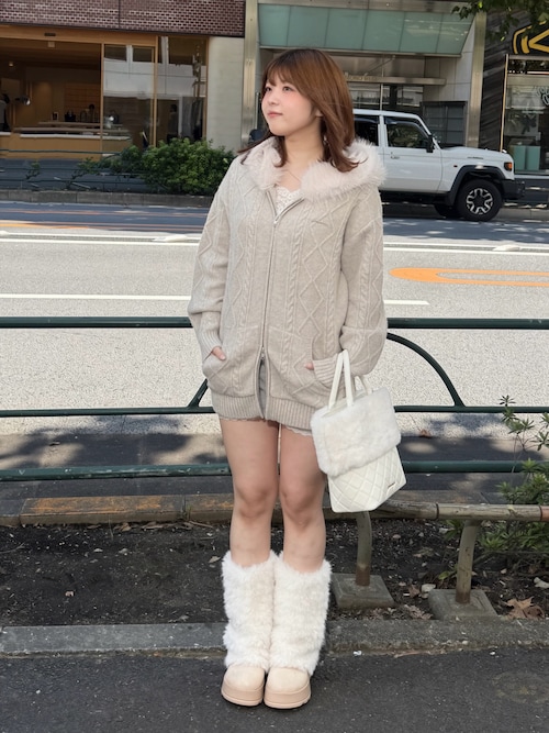 Fluffy厚底ファーブーツ