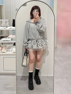 「OLIVE des OLIVE（オリーブデオリーブ）のアイテム」を使った、ななみんさん（レディース・158cm）の春コーディネート