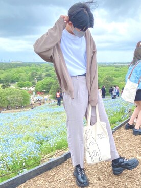 「春夏コーデ」｜「GU（ジーユー）のアイテム（ファッション雑貨）」を使った、はるはるさん（メンズ・183cm）の春コーディネート