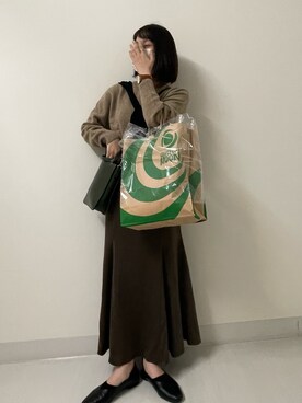 「ORiental TRaffic（オリエンタルトラフィック）のアイテム（シューズ、ブラック系）」を使った、ミクさん（レディース・162cm）の冬コーディネート