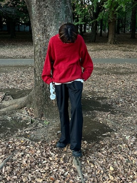 「Bleme（ブレム）のアイテム（スラックス）」を使った、がんさん（メンズ・177cm）の秋コーディネート