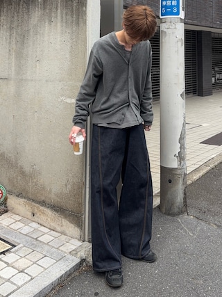 「Jieda(ジエダ)の3D WORK DENIM(デニムパンツ)」を使った、がんさん(メンズ・177cm)の春コーディネート
