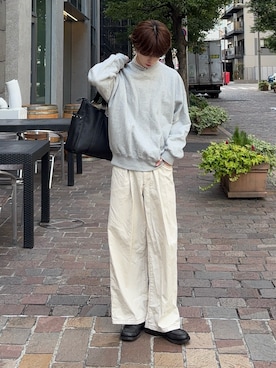 「アイテム（ボストンバッグ）」を使った、がんさん（メンズ・177cm）の秋コーディネート