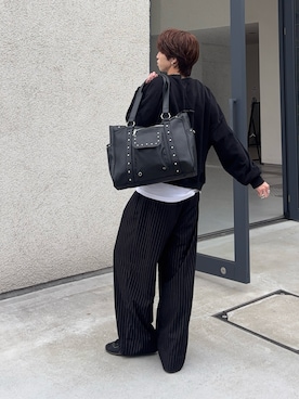 「アイテム（ボストンバッグ）」を使った、がんさん（メンズ・177cm）の秋コーディネート