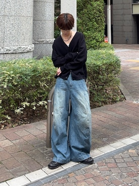 「アイテム（カーディガン/ボレロ）」を使った、がんさん（メンズ・177cm・20代）の秋コーディネート