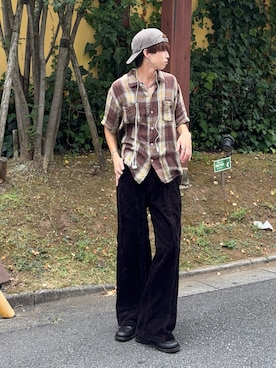「アイテム（帽子）」を使った、がんさん（メンズ・177cm・20代）の夏コーディネート
