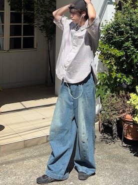 「ANEDIST（アンディスト）のアイテム」を使った、がんさん（メンズ・177cm）の夏コーディネート