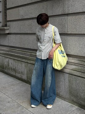 「ANEDIST（アンディスト）のアイテム」を使った、がんさん（メンズ・177cm）の夏コーディネート