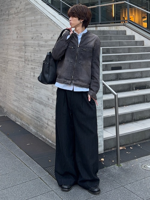 ジャケット・アウター made in japan y.m walk on denime jacket VINTAGE WASHED DENIM ZIP MOTO JACKET（デニムジャケット）｜WYM