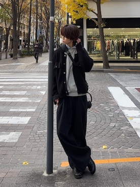 「アイテム（スウェット）」を使った、がんさん（メンズ・177cm・20代）の冬コーディネート