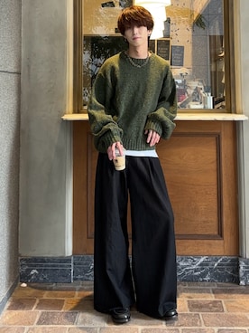 「アイテム（ピアス（片耳用））」を使った、がんさん（メンズ・177cm）の秋コーディネート