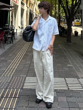 「アイテム（シャツ/ブラウス）」を使った、がんさん（メンズ・177cm・20代）の夏コーディネート