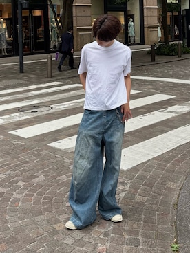 「ANEDIST（アンディスト）のアイテム」を使った、がんさん（メンズ・177cm）の夏コーディネート