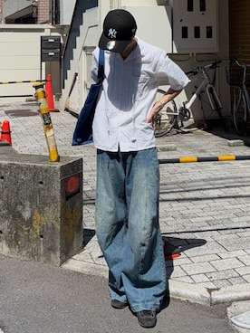 「Onitsuka Tiger（オニツカタイガー）のアイテム」を使った、がんさん（メンズ・177cm）の夏コーディネート