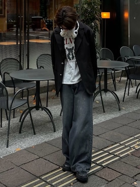 「アイテム（テーラードジャケット）」を使った、がんさん（メンズ・177cm・20代）の秋コーディネート