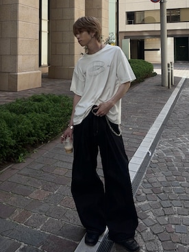 「Regen Glanz（レーゲングランツ）のアイテム」を使った、がんさん（メンズ・177cm）の春コーディネート