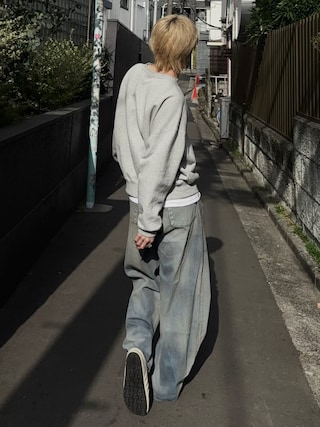「THE BOLDMAN(ザ ボールドマン)のVneck Heavy Sweat / ブイネックヘビースウェット(スウェット)」を使った、がんさん(メンズ・177cm)の秋コーディネート