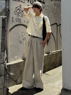 「アイテム（トップス）」を使った、がんさん（メンズ・177cm）の夏コーディネート