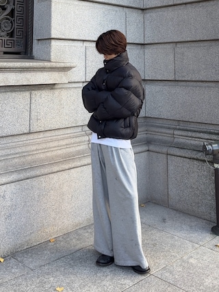 「Elanque（エランク）のHigh-neck volume puffer jacket/ハイネック中綿ボリュームアウター（その他アウター）」を使った、がんさん（メンズ・177cm）の冬コーディネート