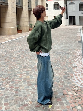「アイテム（ピアス（片耳用））」を使った、がんさん（メンズ・177cm）の秋コーディネート