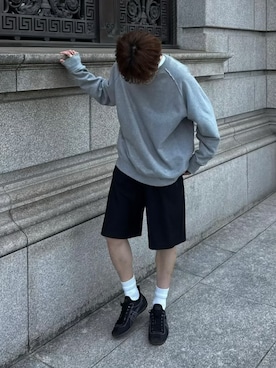 「アイテム（スウェット）」を使った、がんさん（メンズ・177cm）の秋コーディネート